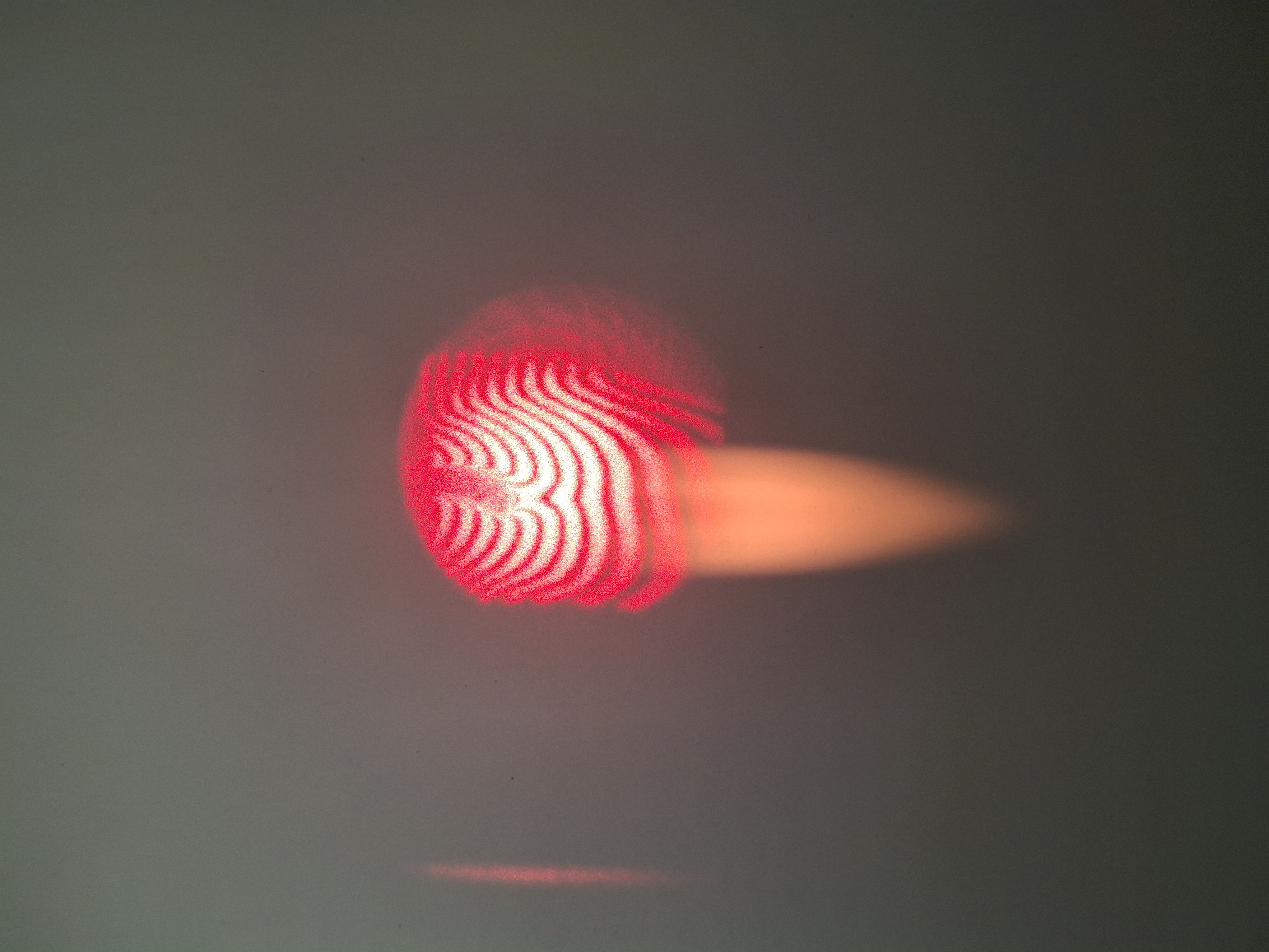 Candle interferogram with object.